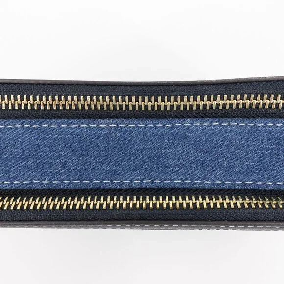 Tory Burch Miller Denim Mini Crossbody Bag Denim Multi OS - Picture 11 of 16